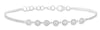 .61CT DIAMOND 14KT WHITE GOLD 3D FLOWER BY THE YARD ADJUSTABLE FUN LOVE BRACELET