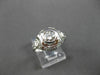 ANTIQUE LARGE .52CT ROUND DIAMOND 18K WHITE GOLD FILIGREE ENGAGEMENT RING #23334
