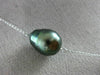 ESTATE LARGE & LONG .80CT DIAMOND & AAA TAHITIAN PEARL 14K WHITE GOLD NECKLACE