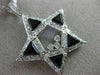 ESTATE LARGE .71CT DIAMOND & AAA ONYX 18KT WHITE GOLD 3D STAR FLOATING PENDANT