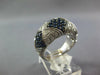 LARGE 2.10CT DIAMOND & AAA SAPPHIRE 18KT WHITE GOLD MULTI ROW X ANNIVERSARY RING
