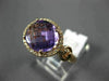 ESTATE 4.08CT DIAMOND & AAA OVAL CUT AMETHYST 14KT ROSE GOLD FRIENDSHIP FUN RING