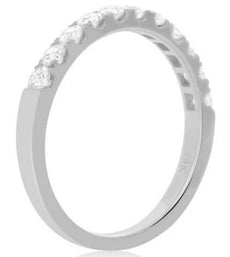 .54CT DIAMOND 14KT WHITE GOLD 3D ROUND 11 STONE SEMI ETERNITY ANNIVERSARY RING