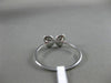 ESTATE .16CT PAVE ROUND DIAMOND 18KT WHITE GOLD 3D BUTTERFLY LOVE RING 6mm WIDE
