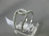 ESTATE WIDE .27CT DIAMOND 18KT WHITE GOLD 3D TWO ROW OPEN INFINITY LOVE RING