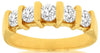 .85CT DIAMOND 14KT YELLOW GOLD 3D CLASSIC 5 STONE CHANNEL ROUND ANNIVERSARY RING