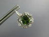 3.31CT DIAMOND & AAA GARNET 14KT WHITE GOLD 3D SQUARE FLOWER HANGING EARRINGS