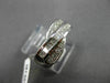 ESTATE WIDE .65CT ROUND & PRINCESS CUT DIAMOND 14KT WHITE GOLD X COCKTAIL RING