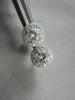ANTIQUE 1.40CT 3D ROUND DIAMOND FILIGREE 14KT WHITE GOLD EARRINGS ONE OF A KIND!