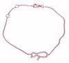 ESTATE .13CT PINK DIAMOND 18KT ROSE GOLD 3D KITTY ADJUSTABLE FUN BRACELET