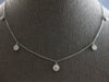 .58CT DIAMOND 14KT WHITE GOLD 3D ROUND HALO BY THE YARD CHANDELIER LOVE NECKLACE