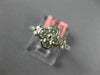 ESTATE .60CT DIAMOND 18KT WHITE GOLD 3D ROUND FOUR LEAF CLOVER FLOWER LOVE RING