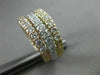 ESTATE LARGE 2.70CT DIAMOND 14K WHITE YELLOW & ROSE GOLD ETERNITY STACKABLE RING