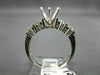 ESTATE .35CT DIAMOND 14K WHITE GOLD 3D FLOWER SEMI MOUNT ENGAGEMENT RING #14193
