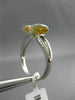 ESTATE 2.17CT DIAMOND & AAA EXTRA FACET CITRINE 14KT WHITE GOLD TENSION FUN RING