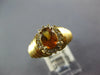 ESTATE 1.04CT DIAMOND & AAA CITRINE 14K YELLOW GOLD OVAL CLASSIC FRIENDSHIP RING