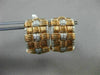 ESTATE .37CT DIAMOND 14KT WHITE & ROSE GOLD 3D ELONGATED MULTI ROW WOVEN EARRING