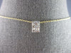 .23CT DIAMOND 14KT YELLOW GOLD 3D BAGUETTE CLUSTER RECTANGULAR FLOATING PENDANT