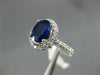 WIDE 1.90CT DIAMOND & AAA SAPPHIRE 14KT WHITE GOLD 3D OVAL HALO ENGAGEMENT RING