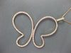 EXTRA LARGE 1.32CT DIAMOND 14KT ROSE GOLD 3D DOUBLE HEART BUTTERFLY LOVE PENDANT