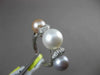 ANTIQUE .18CT DIAMOND 18KT WHITE GOLD AAA TRI COLOR NATURAL SOUTH SEA PEARL RING
