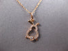 ESTATE SMALL .07CT DIAMOND 14KT ROSE GOLD 3D HAPPY SNOWMAN FLOATING PENDANT