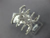 ESTATE LARGE .69CT DIAMOND 18KT WHITE GOLD 3D MULTI ROW INFINITY LOVE RING
