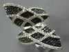 EXTRA LARGE 2.26CT WHITE & BLACK DIAMOND 14K WHITE GOLD CRISS CROSS CHECKER RING