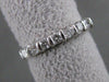 ESTATE ROUND DIAMOND ANNIVERSARY RING CHANNEL 14K WHITE GOLD WEDDING BAND #11387