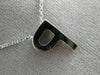 ESTATE LARGE .21CT DIAMOND 14KT WHITE GOLD 3D "P" FLOATING INITIAL PENDANT 18476