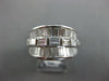 ESTATE LARGE 2.81CT DIAMOND 18KT WHITE GOLD 3D BAGUETTE CLASSIC ANNIVERSARY RING