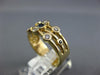 WIDE .44CT DIAMOND & AAA SAPPHIRE 14K YELLOW GOLD 3D MULTI BEZEL ETOILE FUN RING