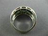 WIDE 1.45CT DIAMOND & AAA SAPPHIRE 18KT WHITE GOLD 3D FILIGREE ANNIVERSARY RING