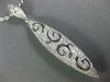 EXTRA LARGE 1.43CT DIAMOND 18KT WHITE GOLD OPEN FILIGREE MARQUISE SHAPE PENDANT