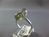 ESTATE 5.03CT DIAMOND & AAA GREEN AMETHYST 14KT WHITE GOLD 3D CLASSIC FUN RING