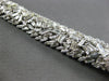 EXTRA LARGE 13.86CT DIAMOND 18K WHITE GOLD 3D CLUSTER GRADUATING BANGLE BRACELET
