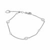 .34CT DIAMOND 14K WHITE GOLD 3D MULTI SHAPE HALO BY THE YARD HEART LOVE BRACELET