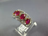 LARGE 2.82CT DIAMOND & AAA RUBY 18KT 2 TONE GOLD OVAL & ROUND ANNIVERSARY RING