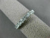 ESTATE .82CT DIAMOND 18K WHITE GOLD SEMI ETERNITY ROUND WEDDING ANNIVERSARY RING
