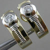 ESTATE .70CTW DIAMOND STUD HUGGIES 14KT WHITE YELLOW GOLD OMEGA EARRINGS #21313