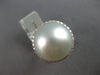 LARGE .44CT DIAMOND & AAA SOUTH SEA PEARL 18KT ROSE GOLD 3D ROUND HALO FUN RING