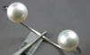 ESTATE LARGE AAA SOUTH SEA PEARL 14K WHITE GOLD CLASSIC FLEXIBLE BANGLE BRACELET