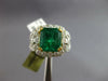 LARGE 5.0CT DIAMOND & AAA COLUMBIAN EMERALD 14KT 2 TONE GOLD 3D ENGAGEMENT RING