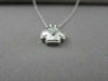 ESTATE .16CT DIAMOND PRINCESS CUT 14KT WHITE GOLD PLUS SQUARE PENDANT #1130