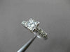 ANTIQUE WIDE .62CT ROUND DIAMOND PLATINUM FISHTAIL ENGAGEMENT RING #23370