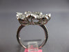 ESTATE EXTRA LARGE 3.12CT DIAMOND 18KT WHITE GOLD MULTI SHAPE SQUARE FLOWER RING
