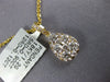 ESTATE LARGE 1.02CT DIAMOND 18K YELLOW GOLD INVISIBLE TEAR DROP FLOATING PENDANT