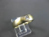 ESTATE .18CT DIAMOND 18KT WHITE & YELLOW GOLD SOLITAIRE BURNISH MEN RING  #11227