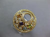 LARGE 1.45CT DIAMOND & AAA MULTI GEM 14KT YELLOW GOLD 3D BEZEL CIRCULAR FUN RING