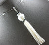 LARGE & LONG 1.5CT DIAMOND & AAA SOUTH SEA PEARL & ONYX 18KT WHITE GOLD NECKLACE